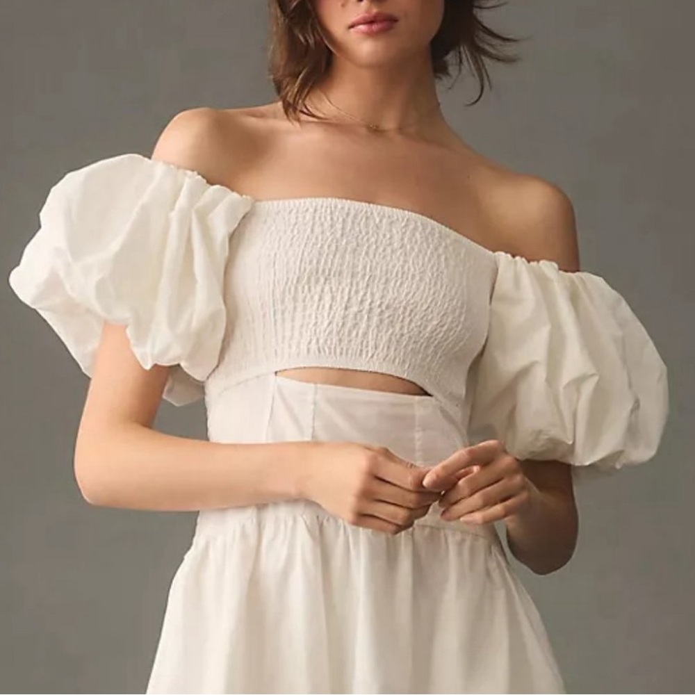 Anthropologie Moon River off-the-shoulder cutout dress sz M, NWOT - Picture 3 of 7